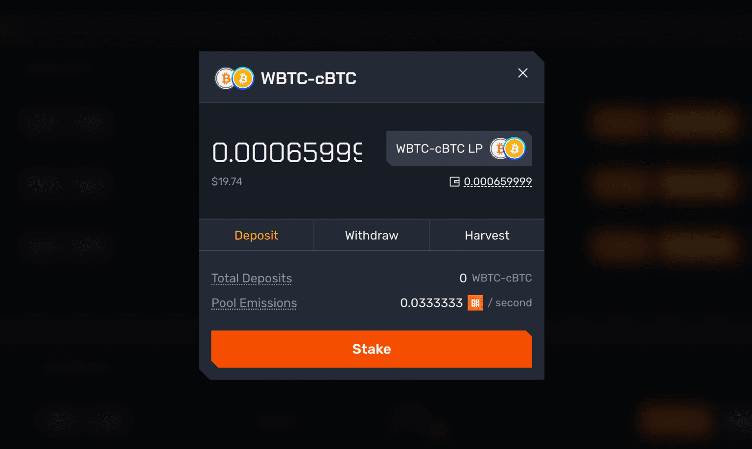RXDex LP Staking Interface