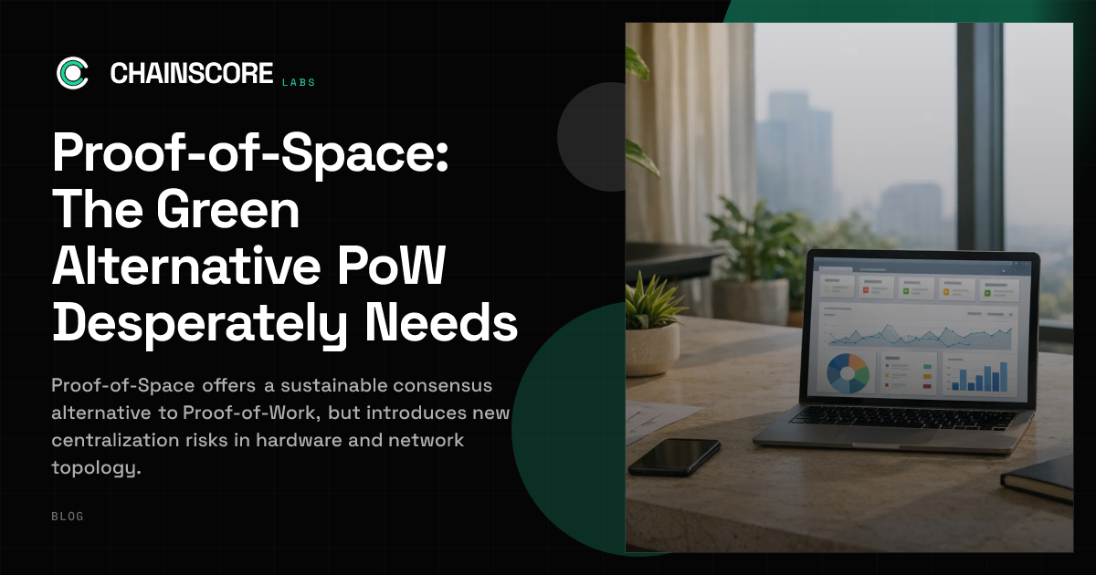 Proof-of-Space: The Green Alternative PoW Desperately Needs ...