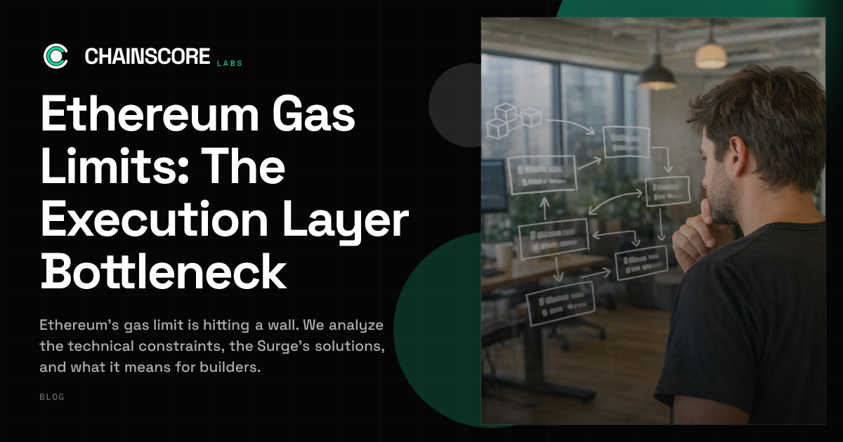 Ethereum Gas Limits: The Execution Layer Bottleneck | ChainScore Blog