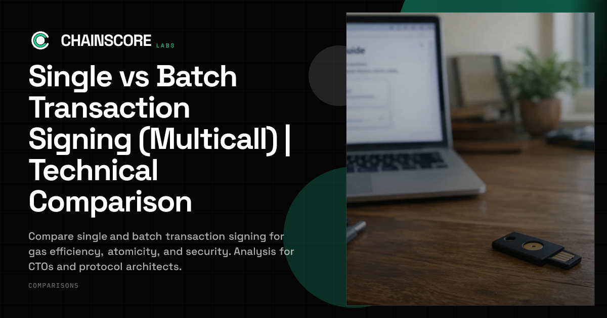 Single vs Batch Transaction Signing (Multicall) | Technical Comparison