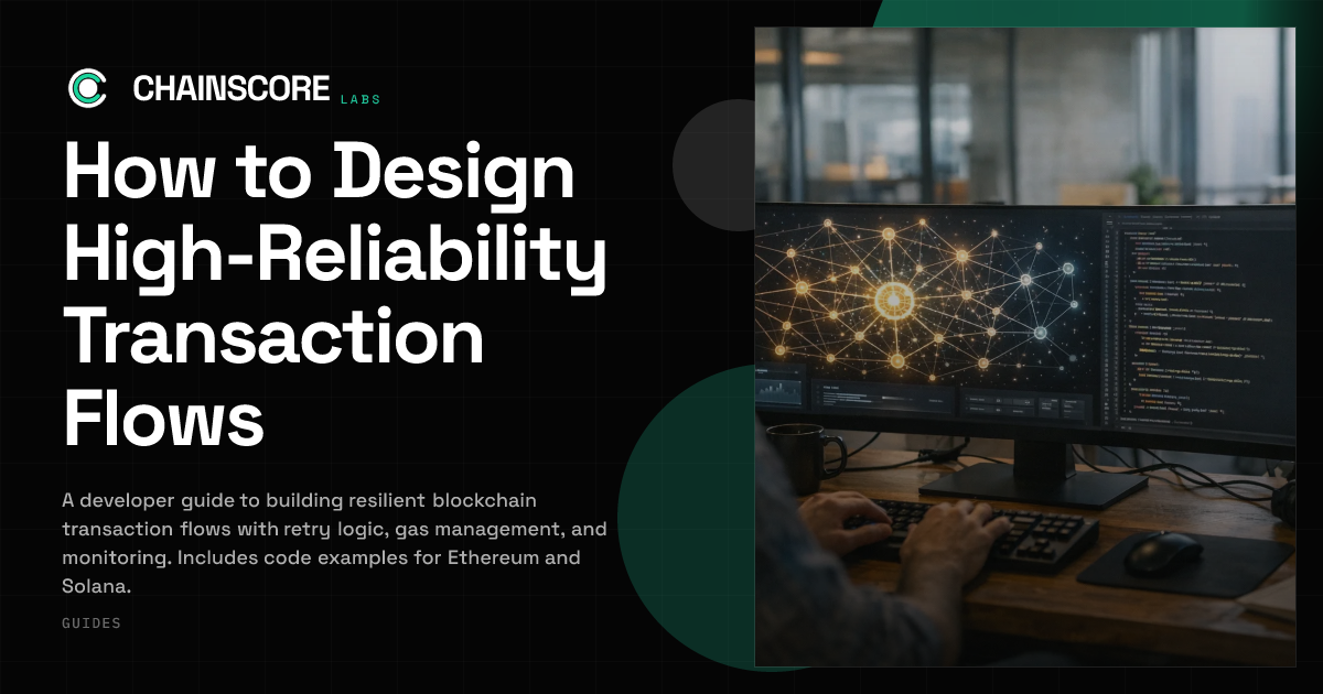 How to Design High-Reliability Transaction Flows | ChainScore Guides