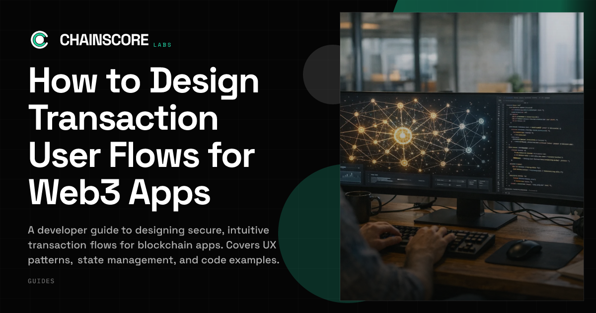 How to Design Transaction User Flows for Web3 Apps | ChainScore Guides