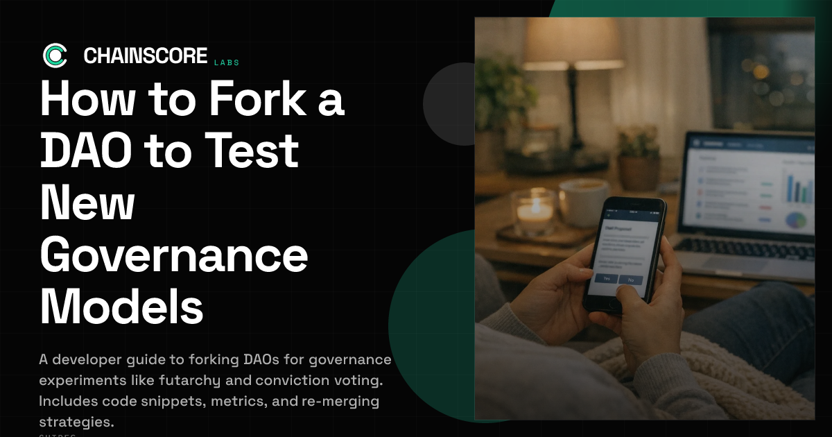 How to Fork a DAO to Test New Governance Models | ChainScore Guides