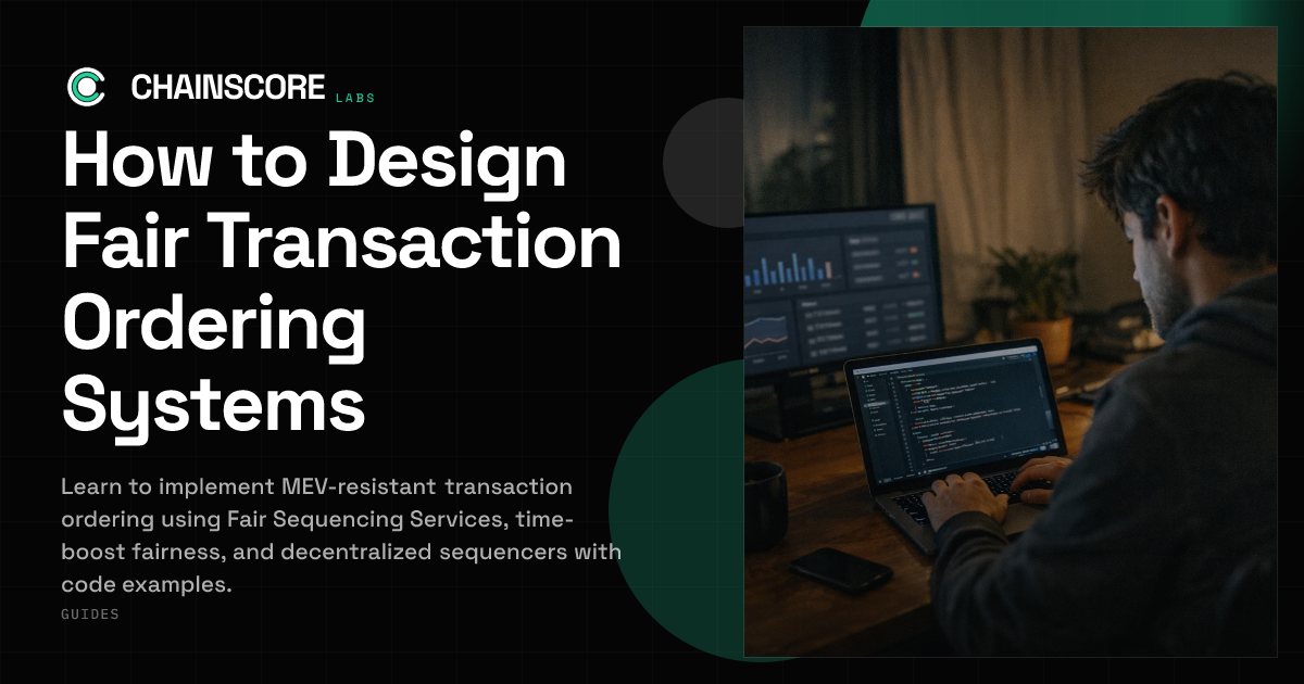 How to Design Fair Transaction Ordering Systems | ChainScore Guides